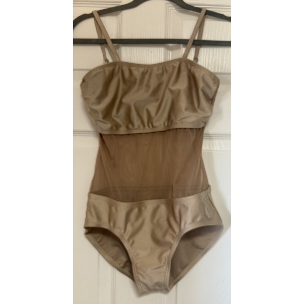 Natalie‎ N237 Camisole Mesh Dance Foundation Costume Leotard  Medium